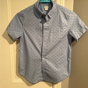 Crewcuts Light Blue Polka Dot Button-Down Shirt
